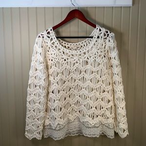 Anthro Everleigh Keepsake Crochet Top